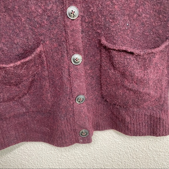 Madewell Medium Merlot Cozy Boyfriend Cardigan - Picture 5 of 8